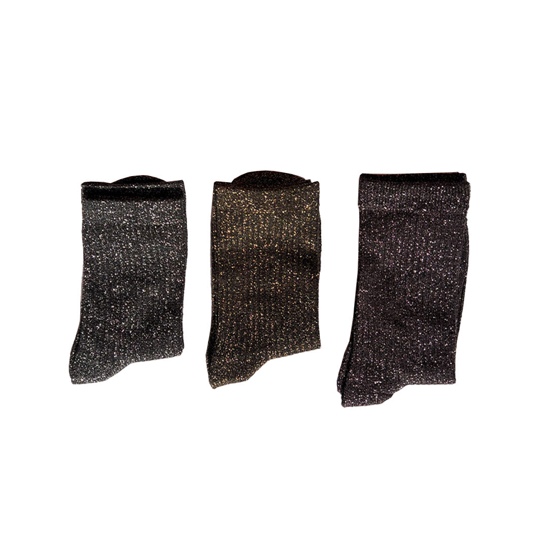 Calcetines Brillos plateados (Un par)
